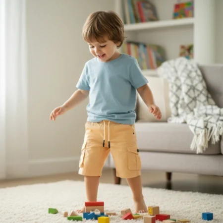 kids cargo shorts cotton summer