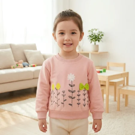 Winter Sweatshirt with Floral for Boys & Girls