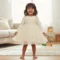 Girls ribbed dress in soft cotton fabric for kids